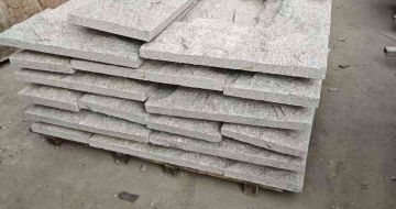 烟台芝麻白蘑菇石，自然面