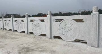 烟台芝麻白河道栏杆 石材栏杆