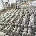 烟台芝麻白圆球 石球 挡车球