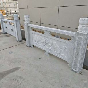烟台芝麻白河道栏杆 石材栏杆