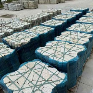 烟台黄金麻冰裂纹 碎拼