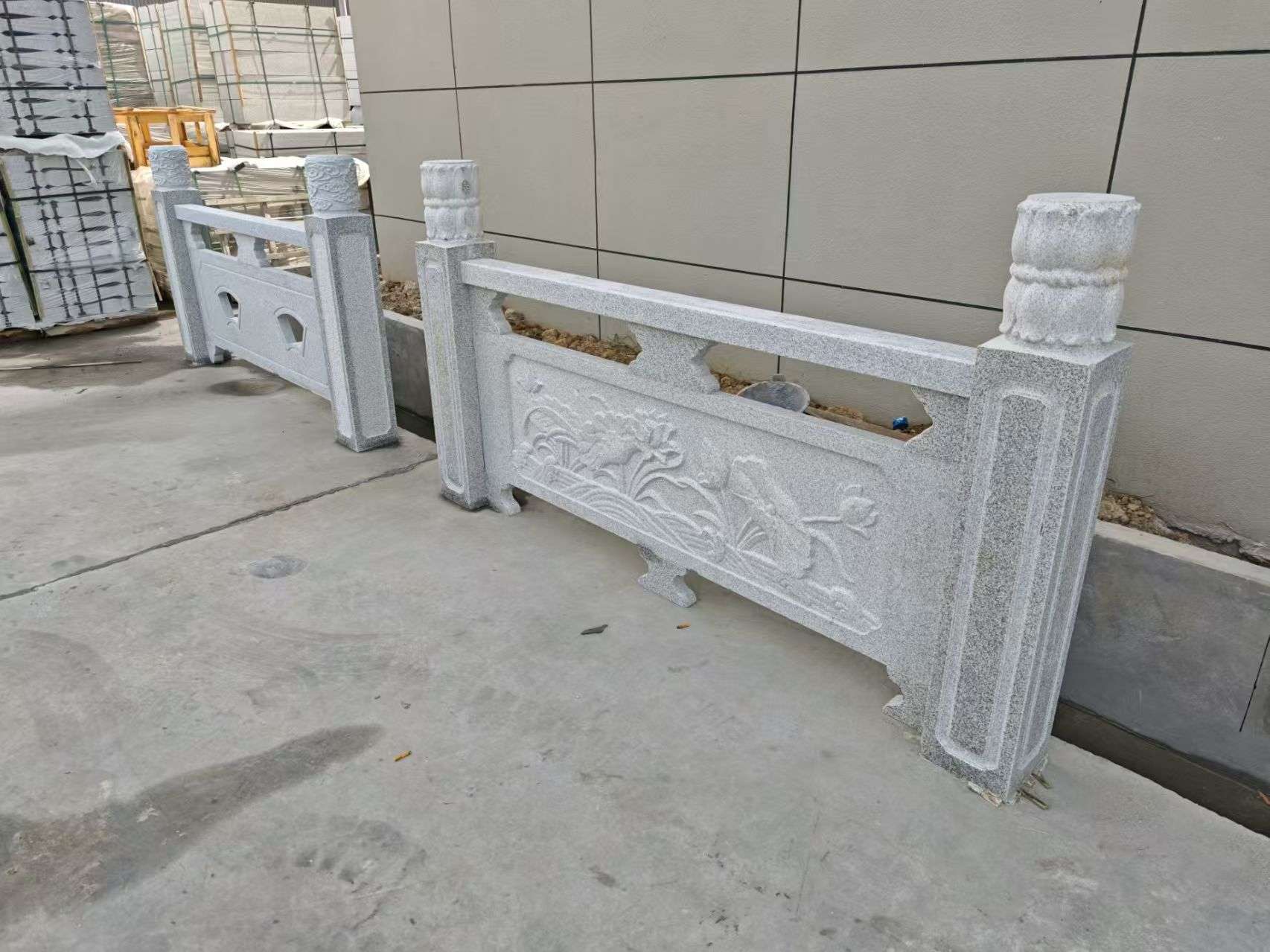 烟台芝麻白河道栏杆 石材栏杆