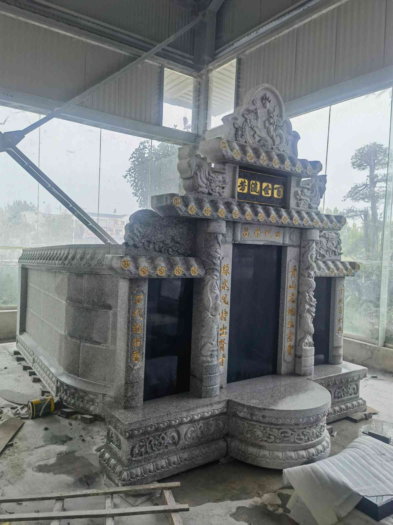 烟台套墓 墓碑 围坟石 异形定制